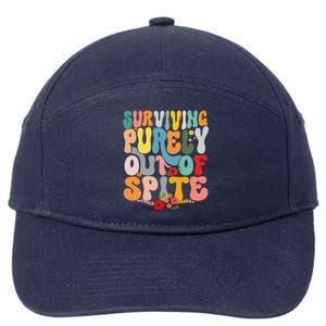 Surviving Purely Out Of Spite 7-Panel Snapback Hat