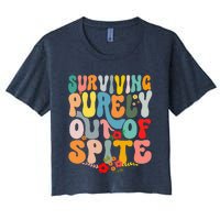 Surviving Purely Out Of Spite Women's Crop Top Tee