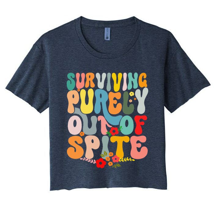 Surviving Purely Out Of Spite Women's Crop Top Tee