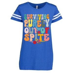 Surviving Purely Out Of Spite Enza Ladies Jersey Football T-Shirt