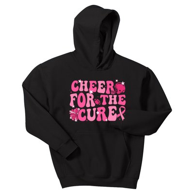 Support Pink Out Cheer For A Cures Breast Cancer Month Funny Kids Hoodie