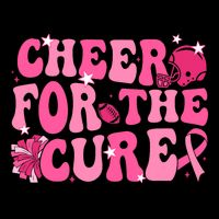 Support Pink Out Cheer For A Cures Breast Cancer Month Funny Zip Tote Bag