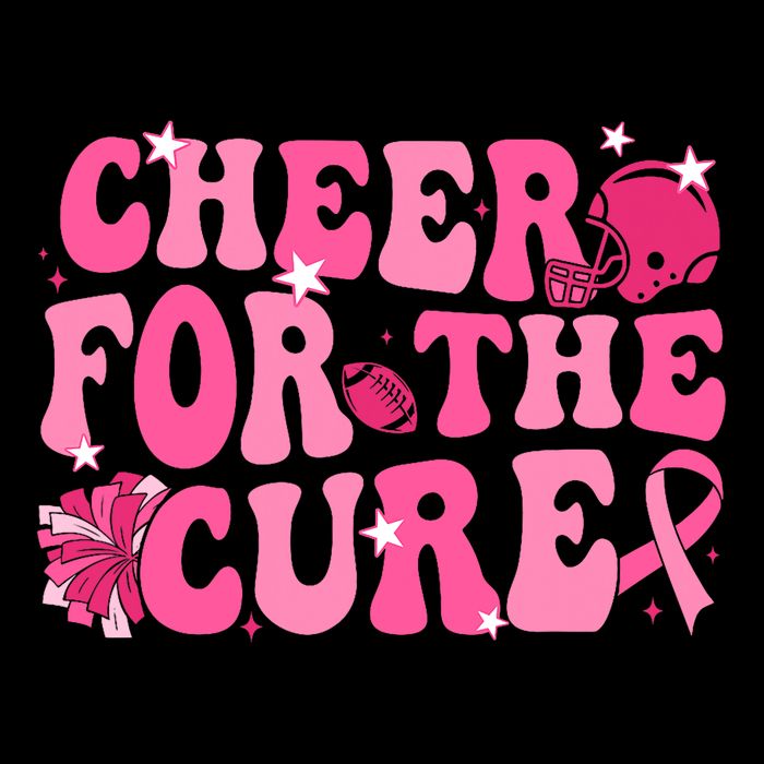 Support Pink Out Cheer For A Cures Breast Cancer Month Funny Zip Tote Bag