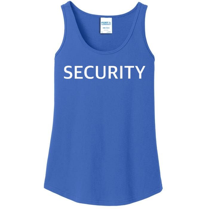 Security Printed On Back Ladies Essential Tank