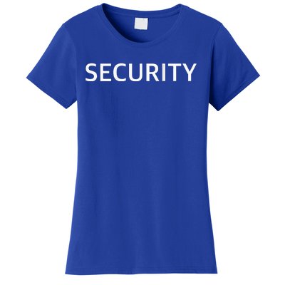 Security Printed On Back Women's T-Shirt