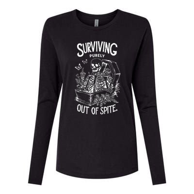 Surviving Purely Out Of Spite Womens Cotton Relaxed Long Sleeve T-Shirt