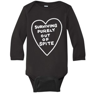 Surviving Purely Out Of Spite Appeal For Life Baby Long Sleeve Bodysuit