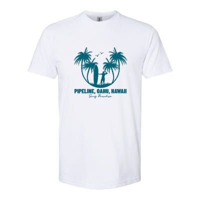 Surfing Pipeline Oahu Hawaii Summer For Surf Lovers Gift Softstyle® CVC T-Shirt