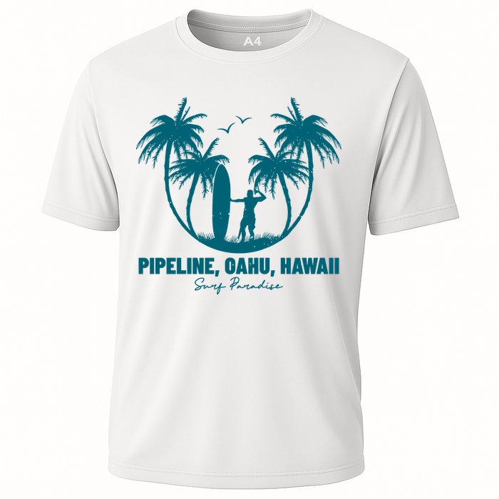 Surfing Pipeline Oahu Hawaii Summer For Surf Lovers Gift Cooling Performance Crew T-Shirt