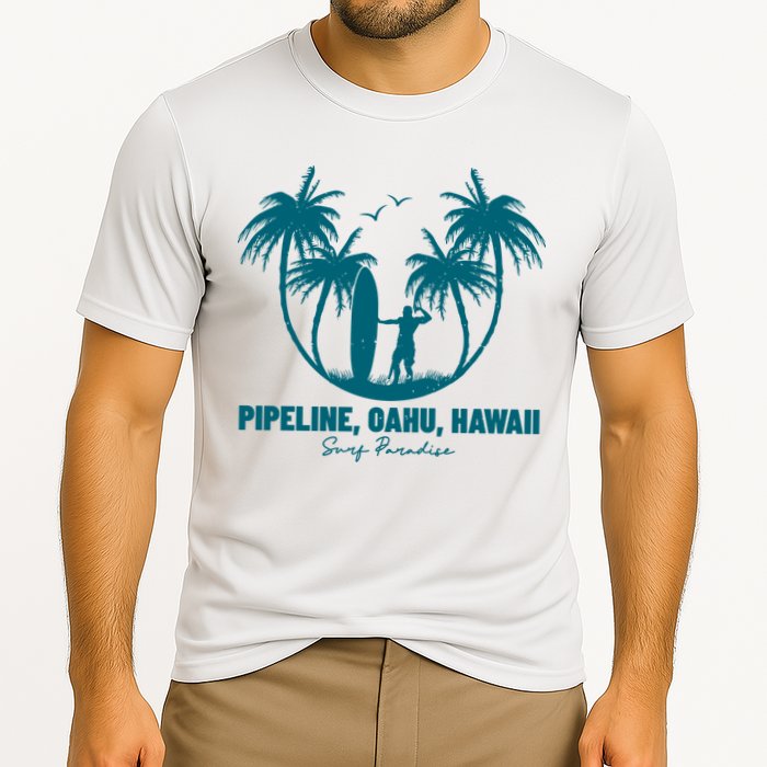 Surfing Pipeline Oahu Hawaii Summer For Surf Lovers Gift Cooling Performance Crew T-Shirt