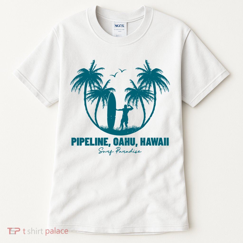 Surfing Pipeline Oahu Hawaii Summer For Surf Lovers Gift Tall T-Shirt