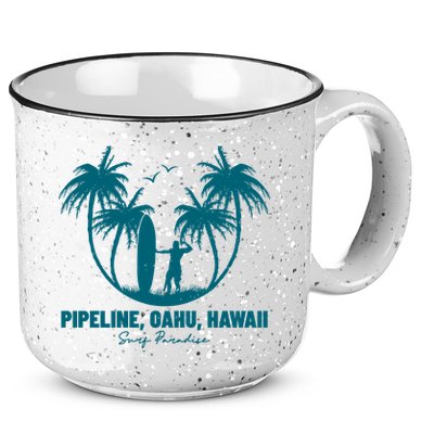 Surfing Pipeline Oahu Hawaii Summer For Surf Lovers Gift 15oz Campfire Ceramic Mug