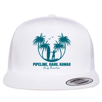Surfing Pipeline Oahu Hawaii Summer For Surf Lovers Gift Flatbill Hat