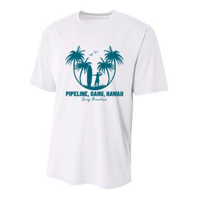 Surfing Pipeline Oahu Hawaii Summer For Surf Lovers Gift Youth Performance Sprint T-Shirt
