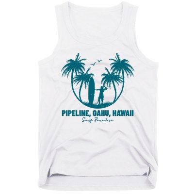 Surfing Pipeline Oahu Hawaii Summer For Surf Lovers Gift Tank Top