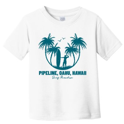 Surfing Pipeline Oahu Hawaii Summer For Surf Lovers Gift Toddler T-Shirt