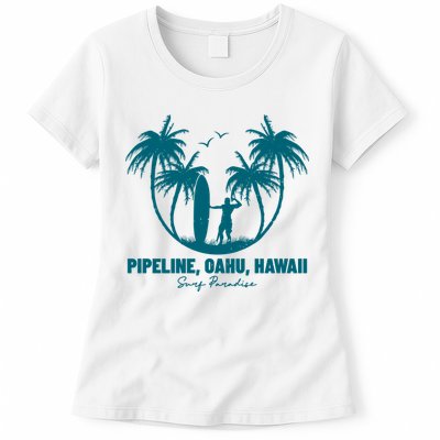 Surfing Pipeline Oahu Hawaii Summer For Surf Lovers Gift Womens T-Shirt