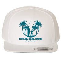 Surfing Pipeline Oahu Hawaii Summer For Surf Lovers Gift Wool Snapback Cap