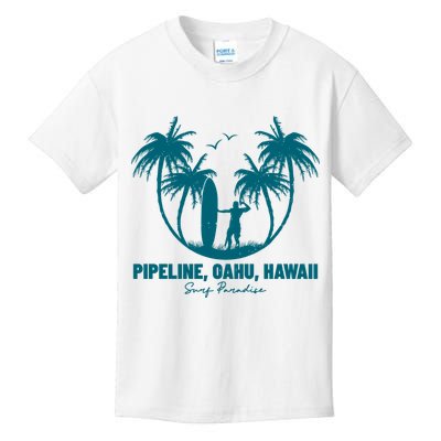 Surfing Pipeline Oahu Hawaii Summer For Surf Lovers Gift Kids T-Shirt
