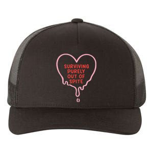 Surviving Purely Out Of Spite Funny Yupoong Adult 5-Panel Trucker Hat