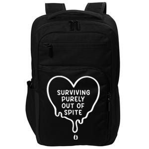 Surviving Purely Out Of Spite Funny Impact Tech Backpack