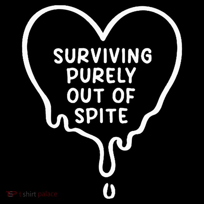 Surviving Purely Out Of Spite Funny Cooling Performance Long Sleeve Crew