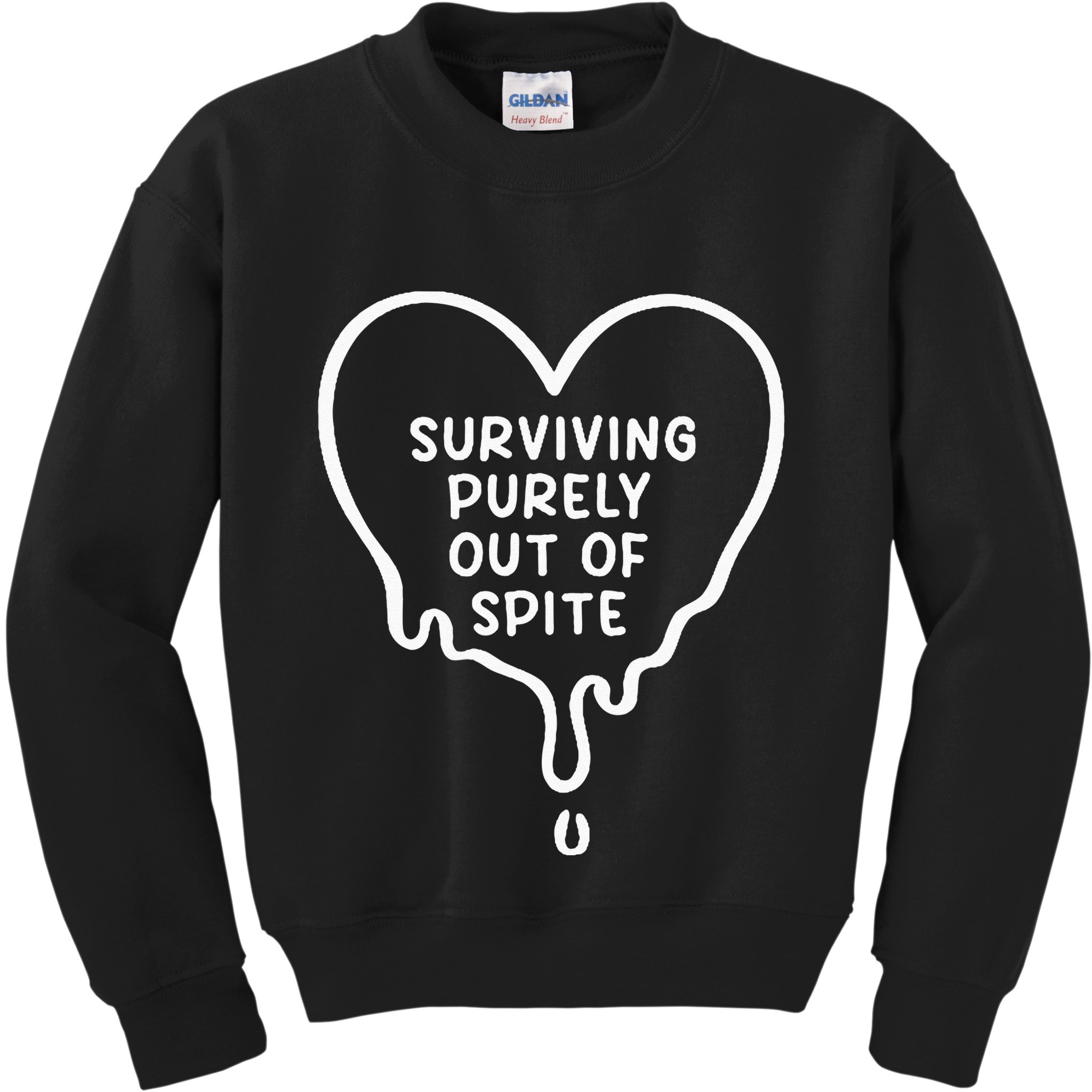 Surviving Purely Out Of Spite Funny Kids Sweatshirt