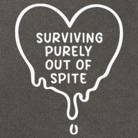 Surviving Purely Out Of Spite Funny Cotton Canvas Backpack