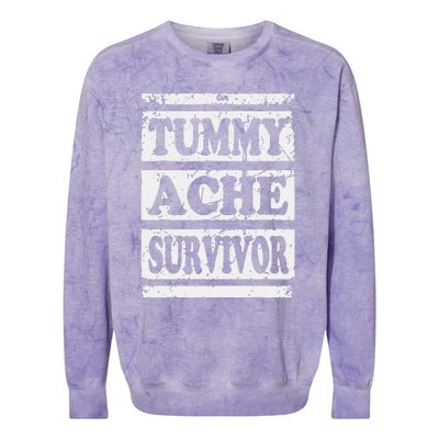 Start Point Or Beginning Stomach Upset Survivor Colorblast Crewneck Sweatshirt