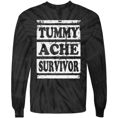 Start Point Or Beginning Stomach Upset Survivor Tie-Dye Long Sleeve Shirt