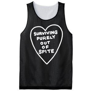 Surviving Purely Out Of Spite Mesh Reversible Basketball Jersey Tank