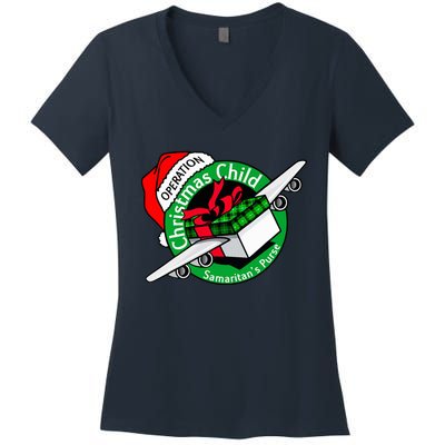 SamaritanS Purse Operation Christmas Child Funny Xmas Gifts Women's V-Neck T-Shirt