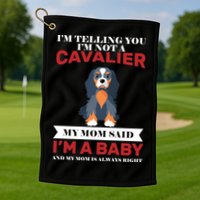 Spoiled King Charles Cavalier Golf Towel