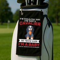 Spoiled King Charles Cavalier Golf Towel