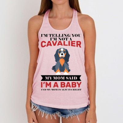 Spoiled King Charles Cavalier Women's Knotted Racerback Tank