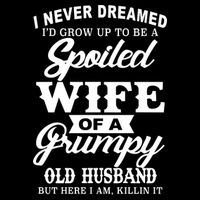 Spoiled Wife Of A Grumpy Old Husband 7-Panel Snapback Hat