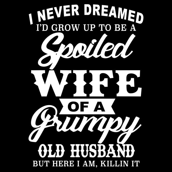 Spoiled Wife Of A Grumpy Old Husband 7-Panel Snapback Hat