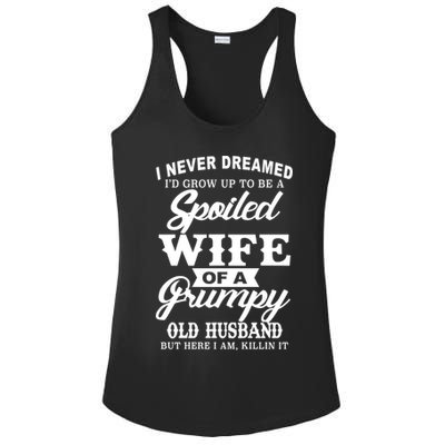 Spoiled Wife Of A Grumpy Old Husband Ladies PosiCharge Competitor Racerback Tank