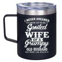 Spoiled Wife Of A Grumpy Old Husband 12oz Stainless Steel Coffee Mug