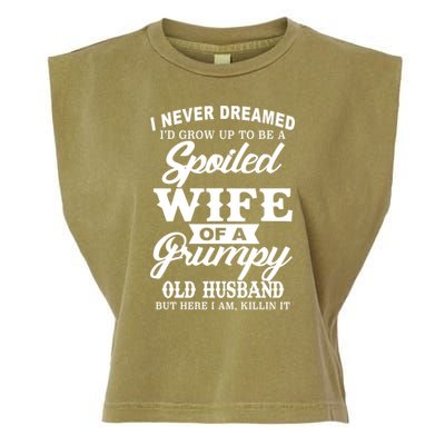 Spoiled Wife Of A Grumpy Old Husband Garment-Dyed Women's Muscle Tee