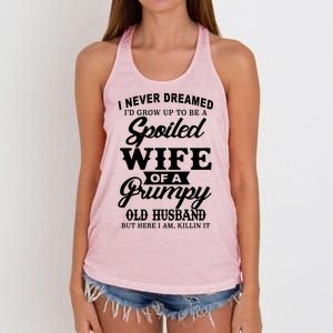 Spoiled Wife Of A Grumpy Old Husband Women's Knotted Racerback Tank