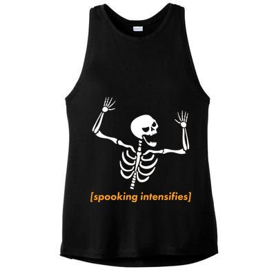 Spooking Intensifies Scary Skeleton Meme Ladies PosiCharge Tri-Blend Wicking Tank