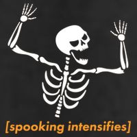 Spooking Intensifies Scary Skeleton Meme 7 Panel Mesh Trucker Snapback Hat