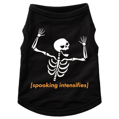Spooking Intensifies Scary Skeleton Meme Doggie Tank