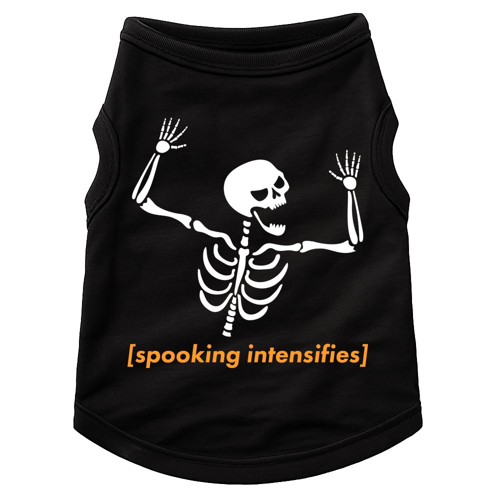 Spooking Intensifies Scary Skeleton Meme Doggie Tank