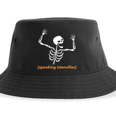 Spooking Intensifies Scary Skeleton Meme Sustainable Bucket Hat