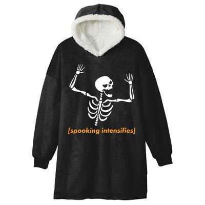 Spooking Intensifies Scary Skeleton Meme Hooded Wearable Blanket