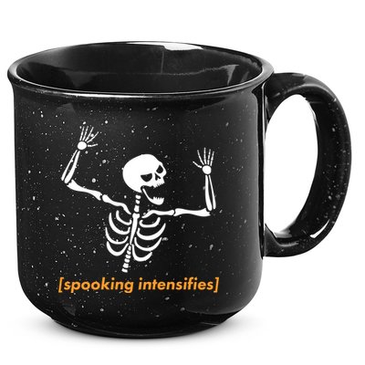 Spooking Intensifies Scary Skeleton Meme 15oz Campfire Ceramic Mug