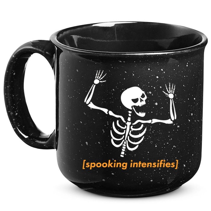 Spooking Intensifies Scary Skeleton Meme 15oz Campfire Ceramic Mug