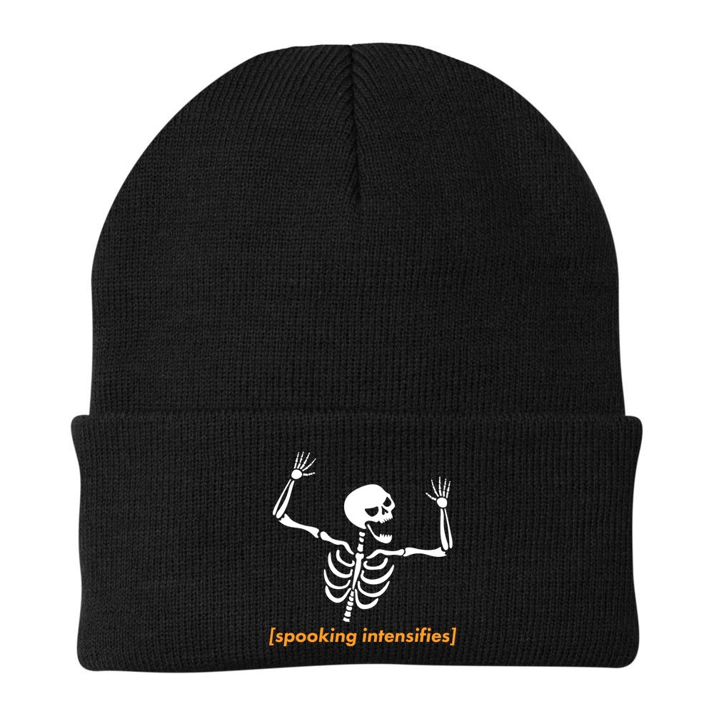 Spooking Intensifies Scary Skeleton Meme Beanie
